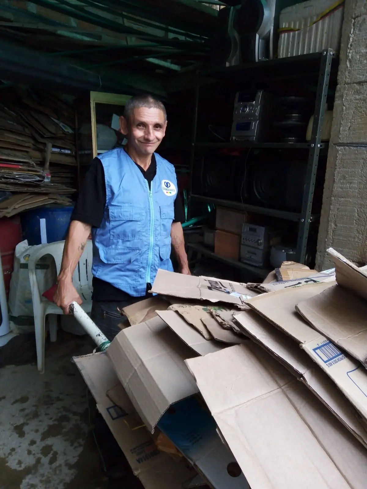 Clasificación de materiales aprovechables en una estación de CORASEARES